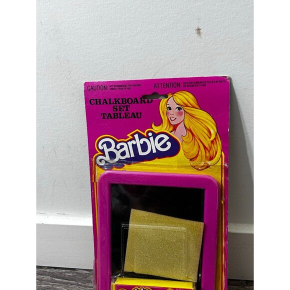Vintage Barbie Chalkboard Set By Larami Corporation Three Pieces of Chalk - Picture 2 of 4